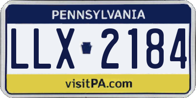 PA license plate LLX2184