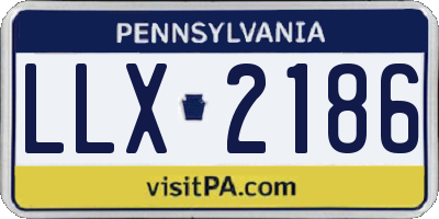 PA license plate LLX2186