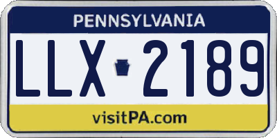 PA license plate LLX2189