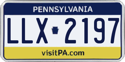 PA license plate LLX2197