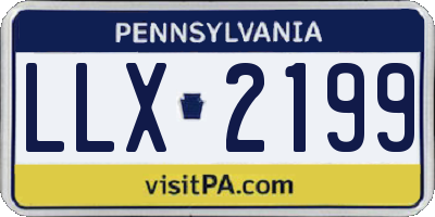 PA license plate LLX2199