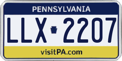 PA license plate LLX2207