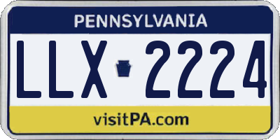 PA license plate LLX2224