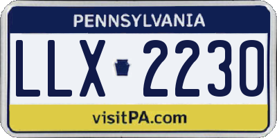 PA license plate LLX2230