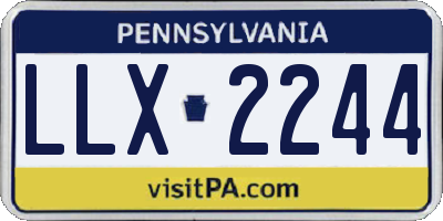PA license plate LLX2244