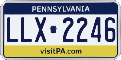 PA license plate LLX2246