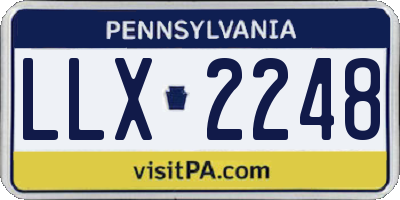 PA license plate LLX2248