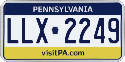 PA license plate LLX2249