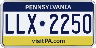 PA license plate LLX2250