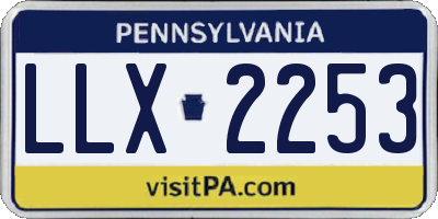 PA license plate LLX2253