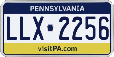 PA license plate LLX2256