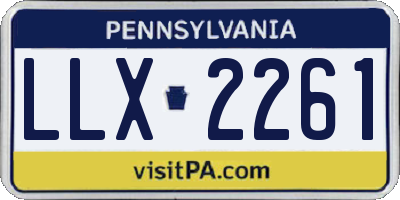 PA license plate LLX2261