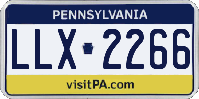 PA license plate LLX2266