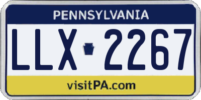 PA license plate LLX2267