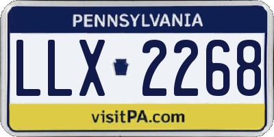 PA license plate LLX2268