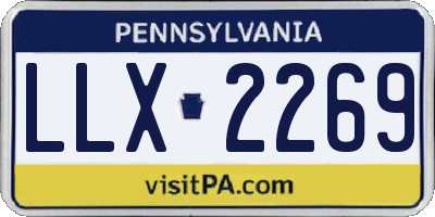 PA license plate LLX2269