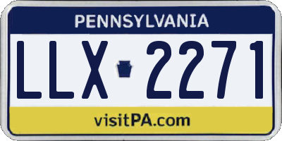 PA license plate LLX2271