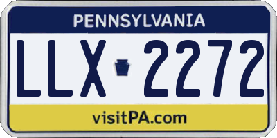 PA license plate LLX2272