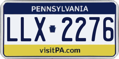 PA license plate LLX2276