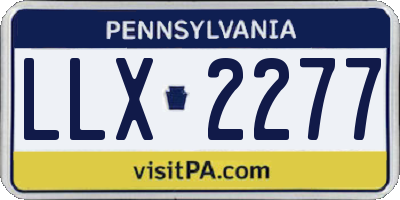 PA license plate LLX2277