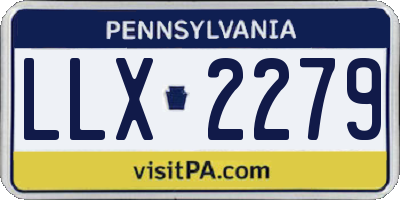 PA license plate LLX2279