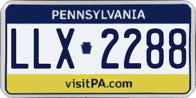 PA license plate LLX2288
