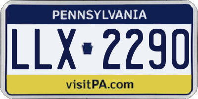 PA license plate LLX2290