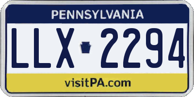 PA license plate LLX2294