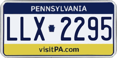 PA license plate LLX2295