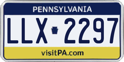 PA license plate LLX2297