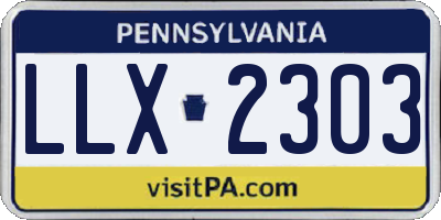 PA license plate LLX2303