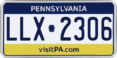 PA license plate LLX2306