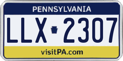 PA license plate LLX2307