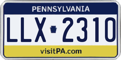 PA license plate LLX2310