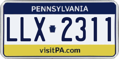 PA license plate LLX2311