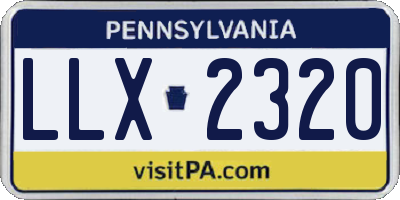 PA license plate LLX2320