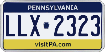 PA license plate LLX2323