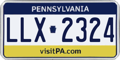 PA license plate LLX2324