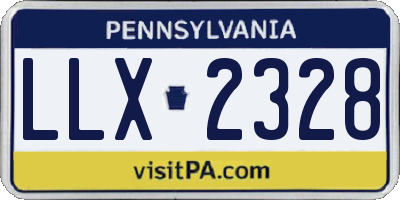 PA license plate LLX2328