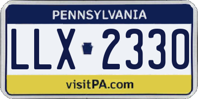 PA license plate LLX2330