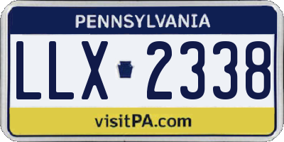 PA license plate LLX2338
