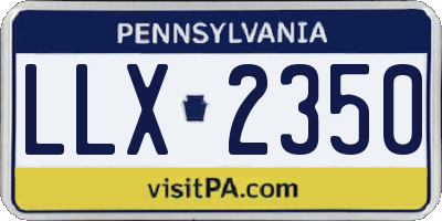 PA license plate LLX2350
