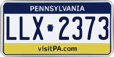 PA license plate LLX2373