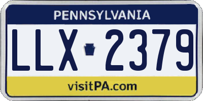 PA license plate LLX2379