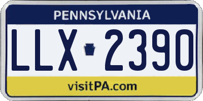 PA license plate LLX2390