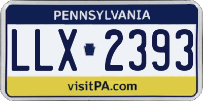 PA license plate LLX2393