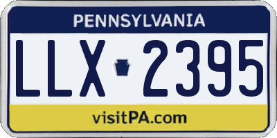 PA license plate LLX2395