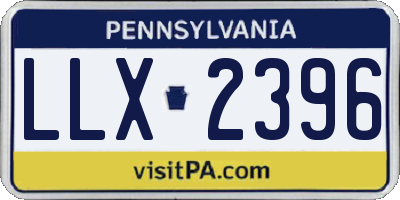 PA license plate LLX2396