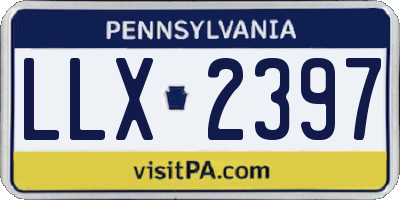 PA license plate LLX2397