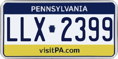 PA license plate LLX2399